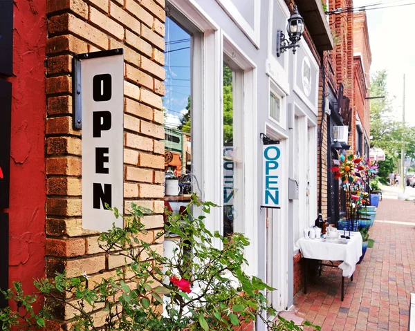 Cherry Street Shops Restaurants Historic Downtown Black Mountain North Carolina — Zdjęcie stockowe