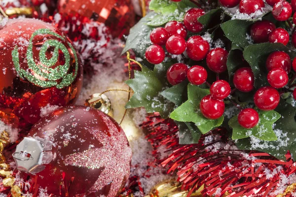 Stechpalme Beeren Weihnachtsdekoration — Stockfoto