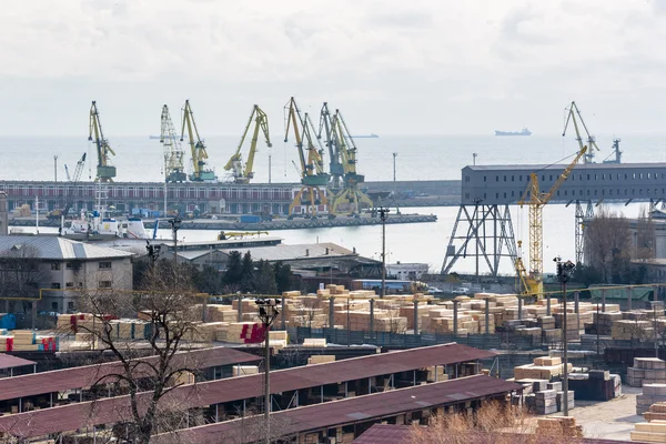 Widok z portu przemysłowego — Zdjęcie stockowe
