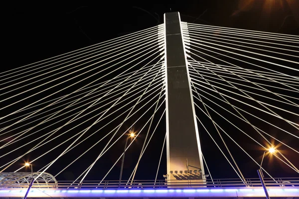 Ponte de Basarab iluminada — Fotografia de Stock