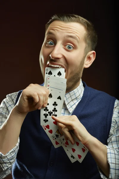 Spielkarten-Trick — Stockfoto