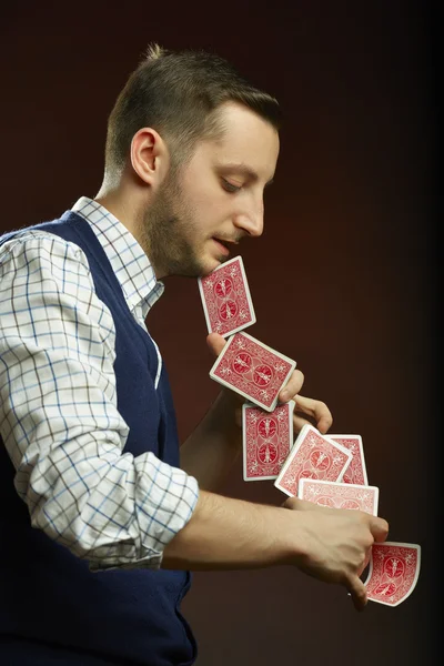 Skillful magician — Stock Photo, Image