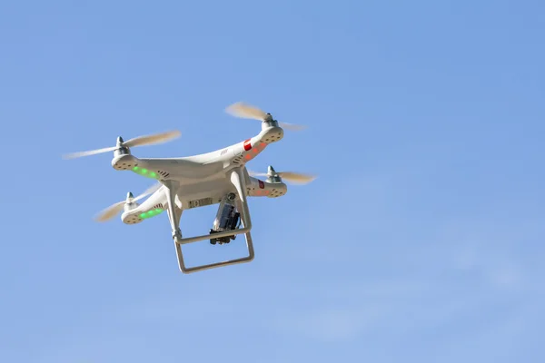 Flying drone with mounted camera — Stock Photo, Image