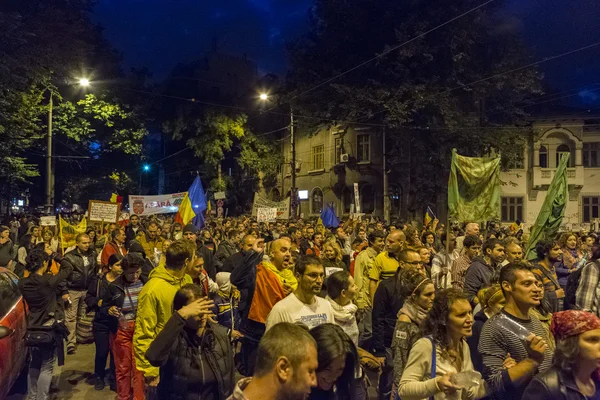 Protests against cyanide gold extraction at Rosia Montana — Stok fotoğraf