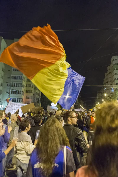 Proteste contro l'estrazione dell'oro di cianuro a Rosia Montana — Foto Stock