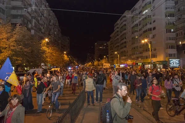 Manifestations contre l'extraction d'or au cyanure à Rosia Montana — Photo