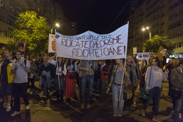 Protests against cyanide gold extraction at Rosia Montana — Stok fotoğraf