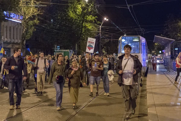 Protestos contra a extração de ouro cianeto em Rosia Montana — Fotografia de Stock