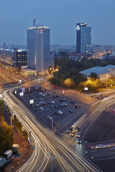 Nightfall over Victory Square — Stock Photo, Image