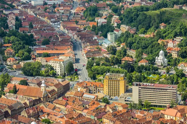 Brasov aerial view, Romania — Stock Photo, Image