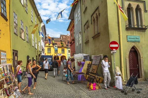 Targ rzemieślniczy, sighisoara, Rumunia — Zdjęcie stockowe