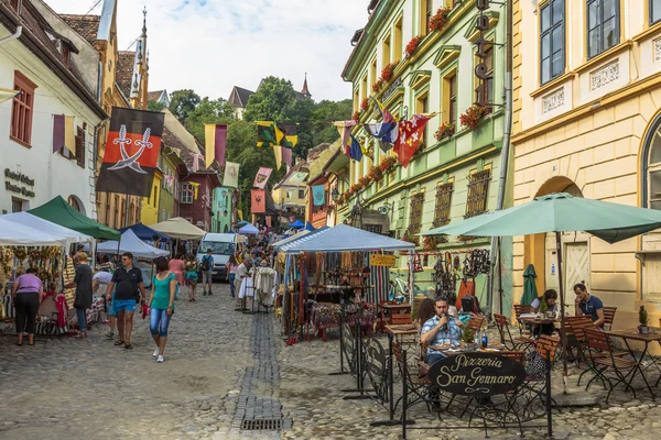 Mercato dell'artigianato, Sighisoara, Romania — Foto Stock