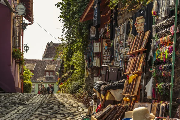 Mercado de artesanía, Sighisoara, Rumania — Foto de Stock