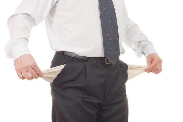 boş cepler ile işadamı