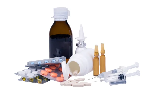 Geassorteerde medicatie apparatuur — Stockfoto
