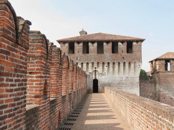 Rocca Sforzesca Soncino Översatt Till Soncinos Fästning Sforza Soncino Italien — Stockfoto