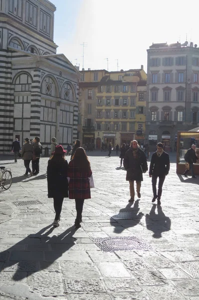 Florence Italy Tourists Circa January 2016 Florence Baptistery John Square — 스톡 사진
