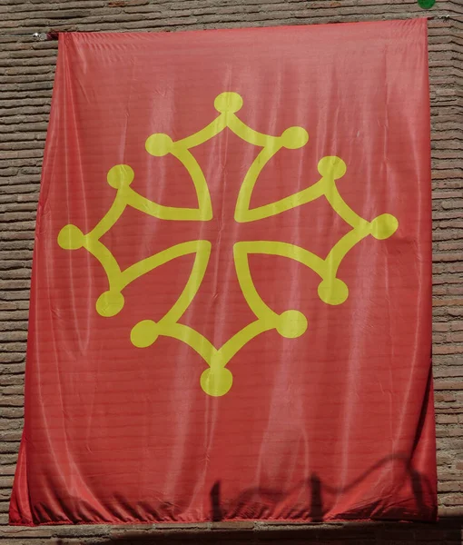 Vlag Van Occitanie Alias Vlag Van Het Graafschap Toulouse — Stockfoto