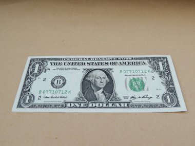 Bize doları banknot - ilk bize Başkan 1789-97, George Washington ön yüzünde featuring bir dolarlık banknot