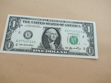 Bize doları banknot - ilk bize Başkan 1789-97, George Washington ön yüzünde featuring bir dolarlık banknot