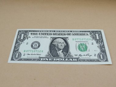 Bize doları banknot - ilk bize Başkan 1789-97, George Washington ön yüzünde featuring bir dolarlık banknot