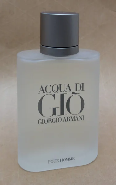 Mediolan Włochy Marca 2014 Giorgio Armani Acqua Gio Zapach Dla — Zdjęcie stockowe