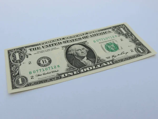 Nota Dólar Dos Eua Nota Dólar Com Primeiro Presidente Dos — Fotografia de Stock