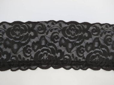 siyah çiçek dantel grup doku arka plan olarak yararlı