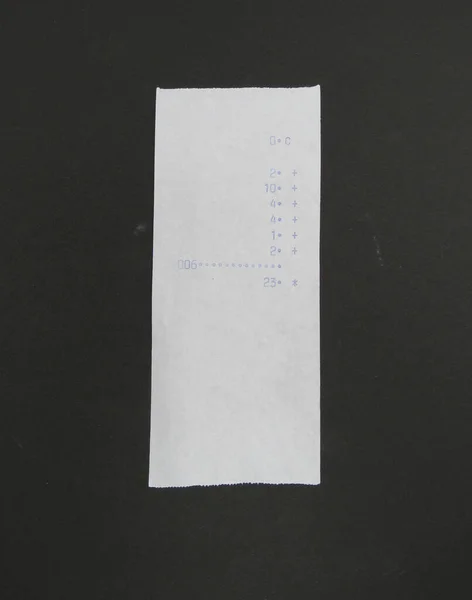 Bill Receipt Black Background — Stockfoto