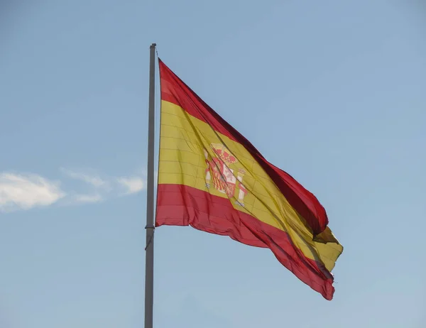 Drapelul Spaniol Spaniei Europei — Fotografie, imagine de stoc