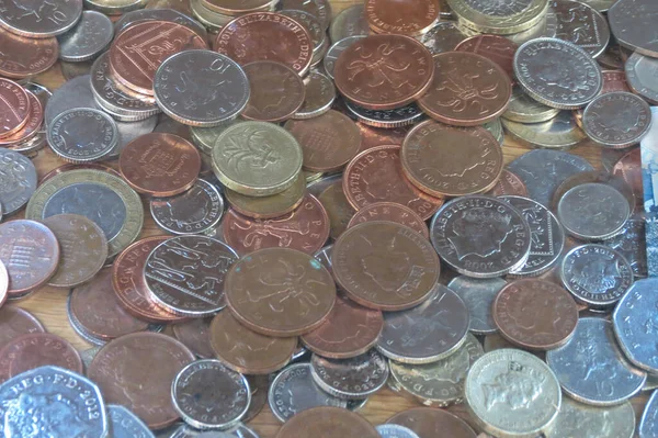 Londres Reino Unido Circa Agosto 2015 Monedas Libras Gbp Moneda — Foto de Stock