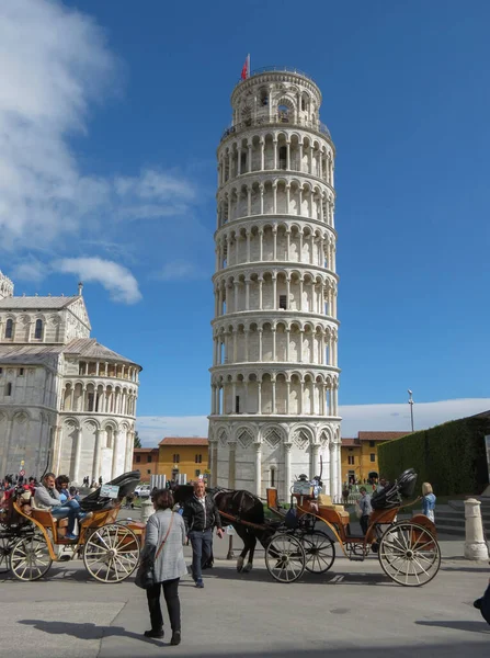 Pisa Włochy Circa Kwiecień 2022 Krzywa Wieża Pizy Aka Torre — Zdjęcie stockowe