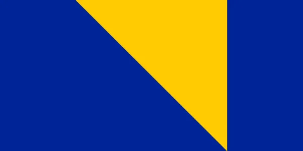 Vlag Van Bosnië Herzegovina Geïsoleerde Vectorillustratie — Stockvector