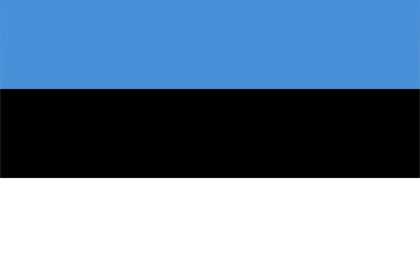 Drapeau Estonien Icône Langue Illustration Vectorielle Isolée — Image vectorielle