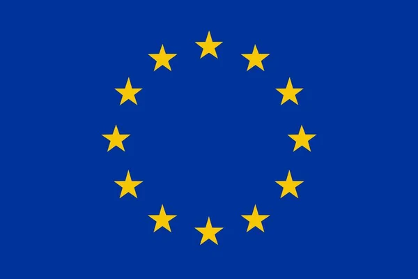 Bandeira União Europeia Ilustração Vetorial Isolada — Vetor de Stock