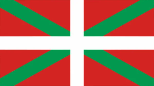 Baskické Státní Vlajka Baskicka Euskera Izolovaná Vektorové Ilustrace — Stockový vektor