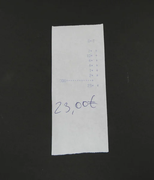 Bill Receipt Black Background — Photo