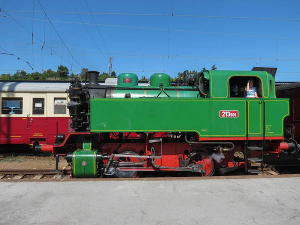 Brno República Checa Circa Junho 2022 Detalhe Antigo Veículo Locomotivo — Fotografia de Stock