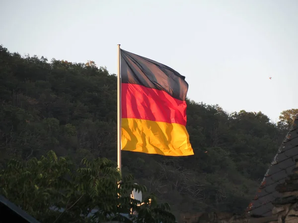 Die Deutsche Nationalflagge Von Deutschland Europa — Stockfoto