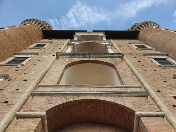 Ducal Palace Urbino Detail Facade — Fotografia de Stock