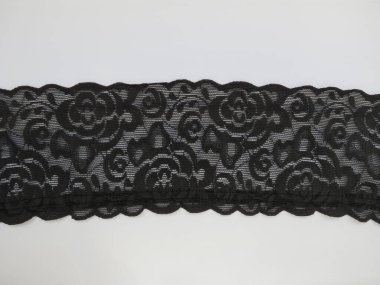 siyah çiçek dantel grup doku arka plan olarak yararlı