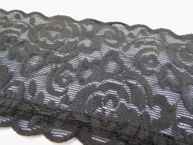 siyah çiçek dantel grup doku arka plan olarak yararlı