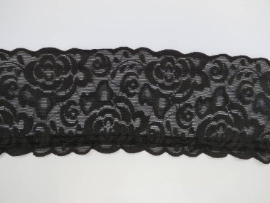 siyah çiçek dantel grup doku arka plan olarak yararlı