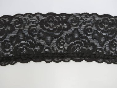 siyah çiçek dantel grup doku arka plan olarak yararlı