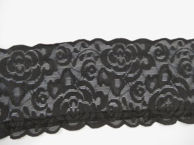 siyah çiçek dantel grup doku arka plan olarak yararlı