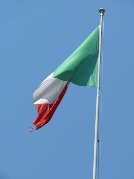 Ιταλική Εθνική Σημαία Της Ιταλίας Της Ευρώπης — Φωτογραφία Αρχείου
