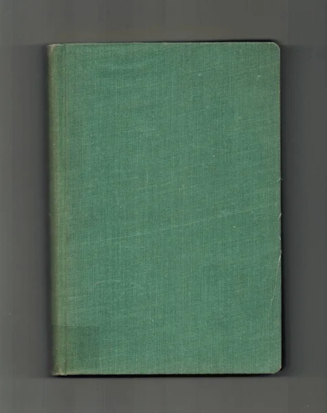 Old Book Green Fabric Hard Cover Stock Photo