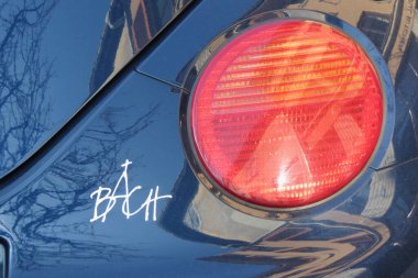 LEIPZIG, GERMANY - CIRCA MARCH 2016: Mavi Volkswagen Golf Arabası Bach