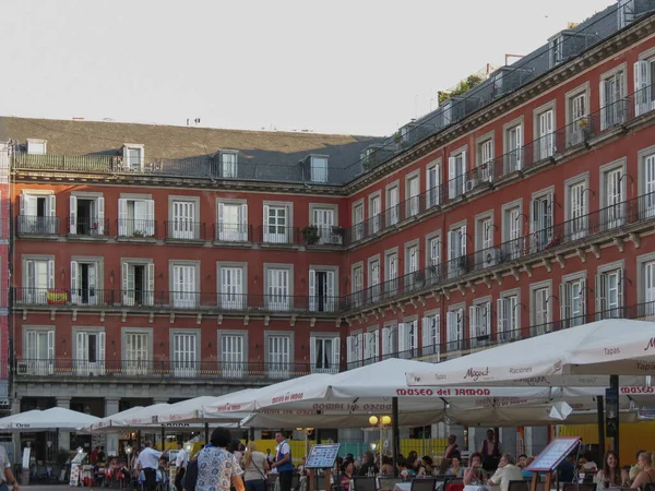 Madrid Spanien Circa Juni 2015 Stora Torget Plaza Mayor — Stockfoto