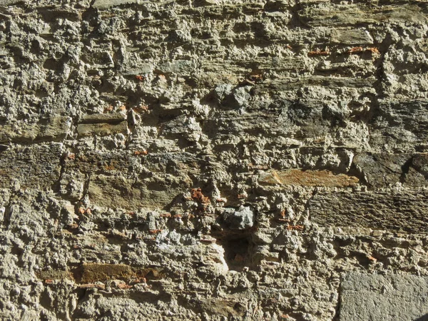 Ένας Αρχαίος Πέτρινος Τοίχος Χρήσιμος Φόντο — Φωτογραφία Αρχείου